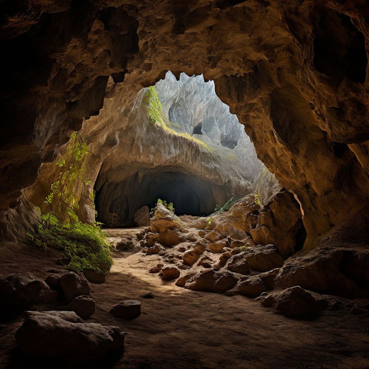 A view of the Siju Cave interior with dramatic rock formations