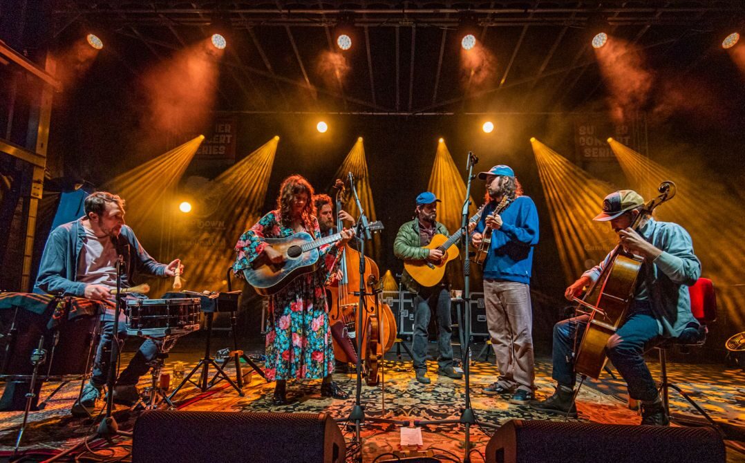 A local rock band performing live in Shillong, the Rock Capital of India