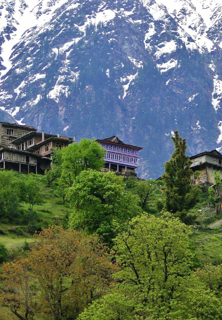 Mighty Himalaya as the backdrop in a village…